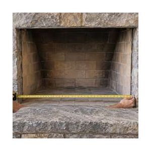 Measuring an existing masonry fireplace opening for a fireplace insert