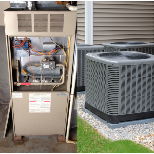 Dual fuel HVAC Home Heating and Cooling System