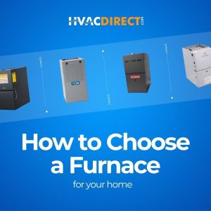 How to choose a furnace for your home — comparison of different furnace models on a blue background