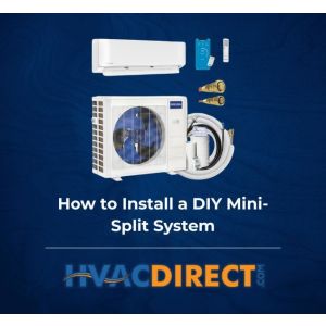 DIY Mini Split Product with HVACDirect.com logo and title "How to Install a DIY Mini Split"