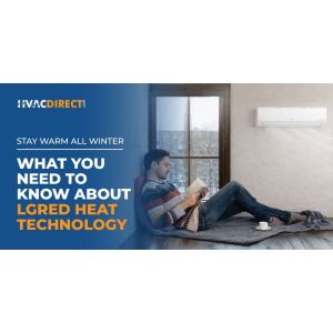 person relaxing indoors during winter with LG mini split system providing heating using LGRED heat technology