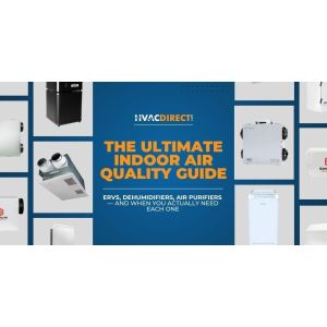 The Ultimate IAQ Guide featuring ERVs, dehumidifiers, and air purifiers from HVACDirect.com