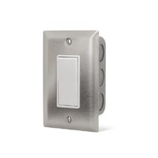 Infratech Single Simple Switch - Stainless Cover In-Wall Box - 20A Max