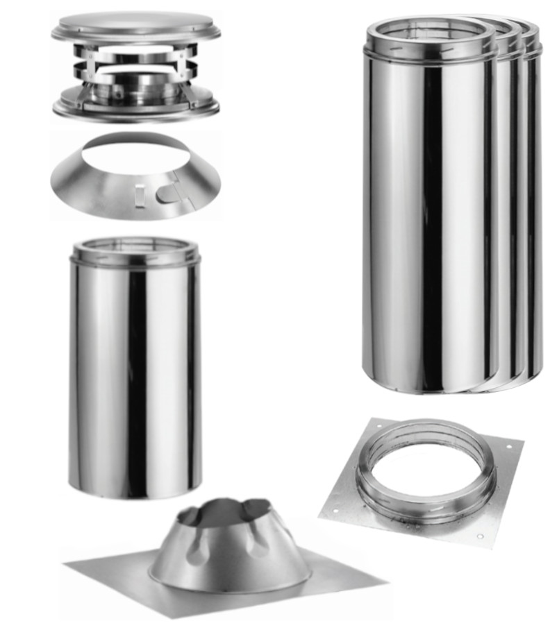 DuraVent 6in x 15ft Built-In Fireplace Chimney Kit - 6DT-KIT-15