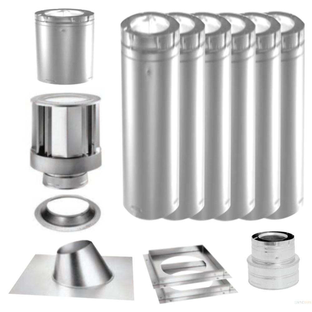 Napoleon 4" x 6 5/8" DuraVent 25ft Vertical Vent Kit - 46DVANAPKIT-25