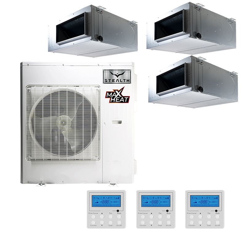 Concealed Duct 3 Zone Mini Split Systems | HVACDirect.com