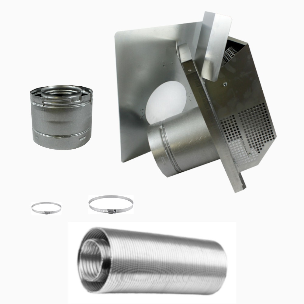 Flex Square Termination with 12" Compressed Flex Vent - SFKIT12