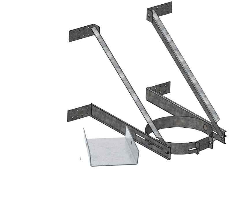 6 Inch And 8 Inch Extended Wall Support - Stainless Steel