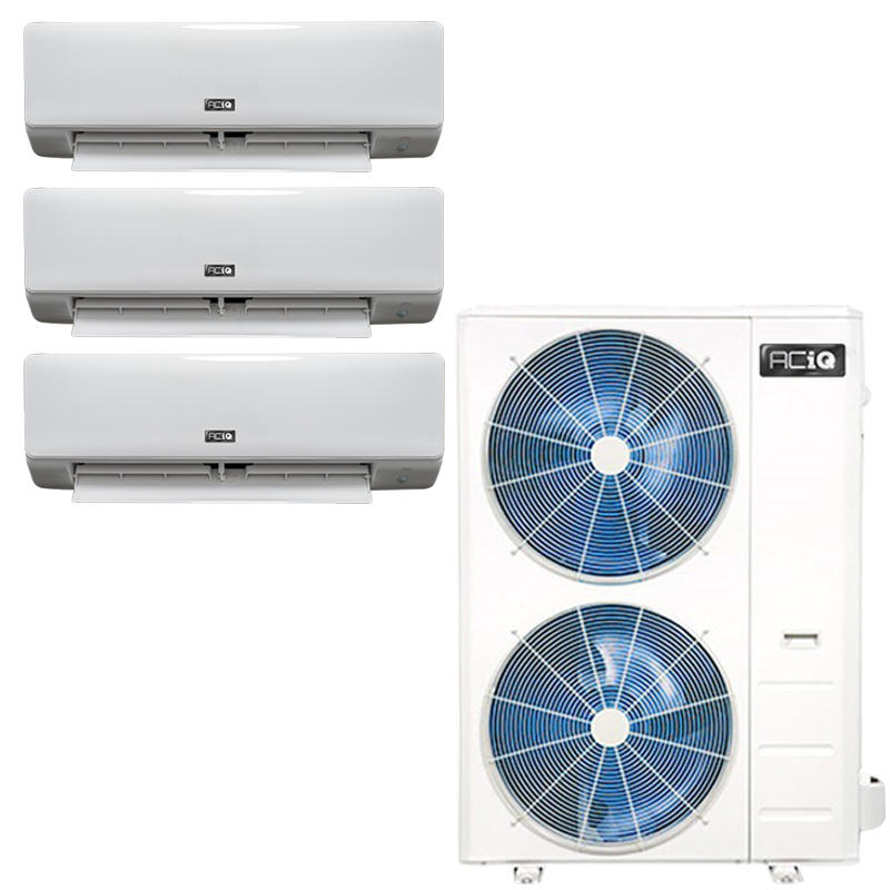 48,000 BTU 23.4 SEER2 ACiQ 3Zone Wall Mounted Mini Split System w