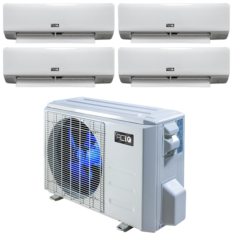 36,000 BTU 23.9 SEER2 ACiQ 4-Zone Wall Mounted Mini Split System w ...