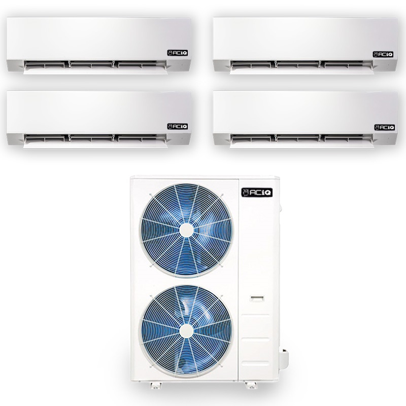48,000 BTU 23.4 SEER2 ACiQ 4-Zone Wall Mounted Mini Split System w ...
