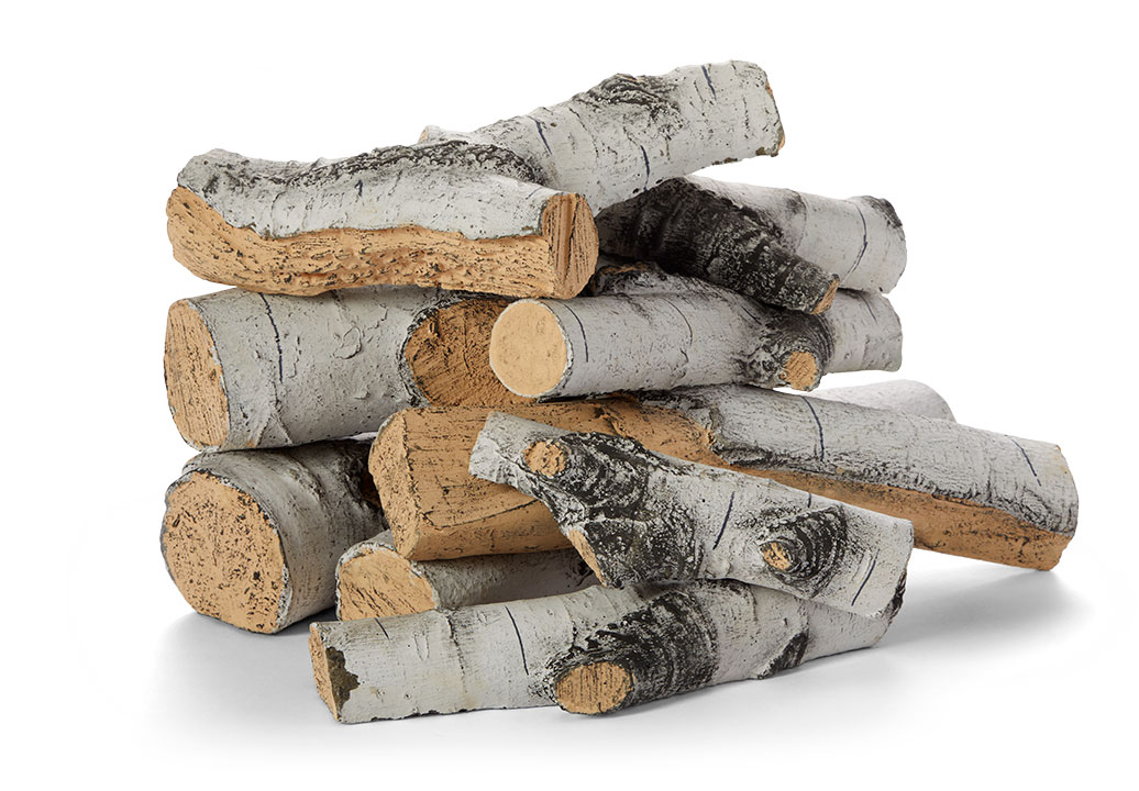 9PC Aspen Birch Log Kit
