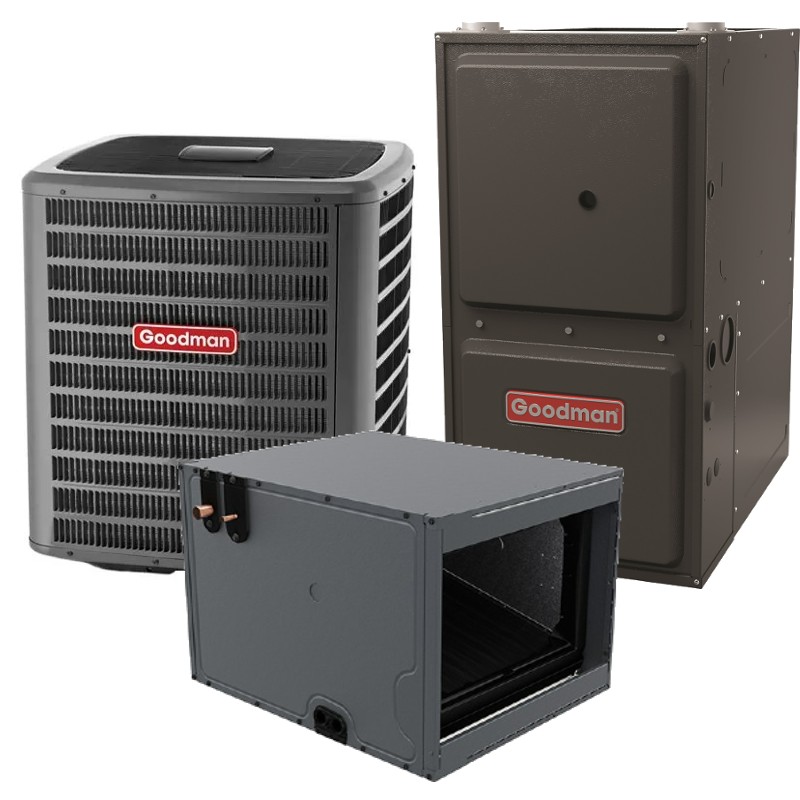 2 Ton 17.2 SEER2 96% AFUE 80,000 BTU Goodman Gas Furnace and Air  Conditioner System - Horizontal - GSXC702410 / CHPTA2426C4 / GCVC960804CN |  HVACDirect.com