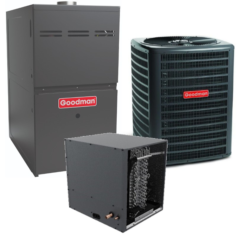 5 Ton 15.2 SEER2 80 AFUE 100,000 BTU Goodman Gas Furnace and Air