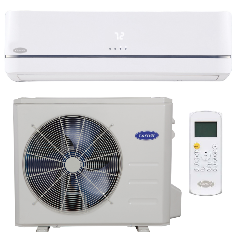 18 000 BTU 20 SEER Wall Mounted Carrier Mini Split Performance Series Single Zone Heat Pump
