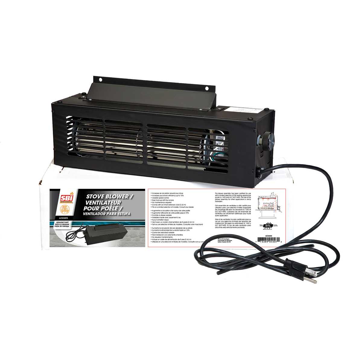 Drolet Wood Stove Blower Kit - AC03095
