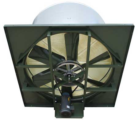 Coolair 54" Upblast Axial Roof Exhaust Fan Belt Drive 40706 CFM 5 HP 3 Phase
