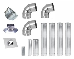 Metal-Fab 4" Vertical Vent Kit with Vent Cap