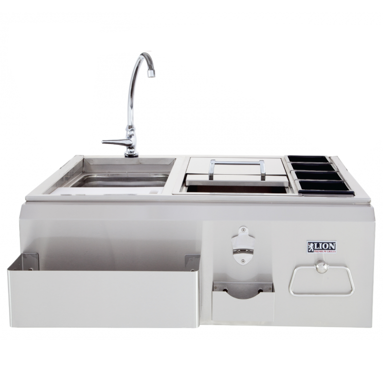 Lion 30-Inch Stainless Steel Built-In Bar Center - 19836