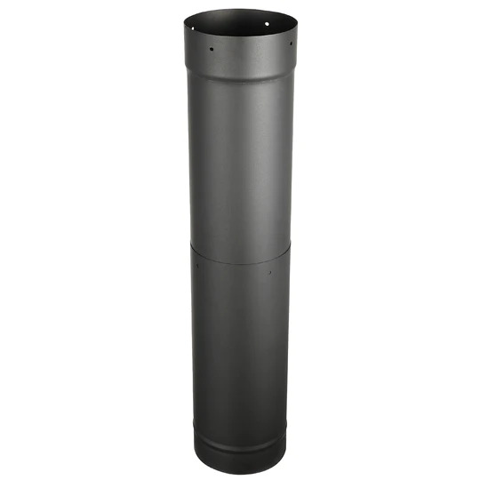 AllFuel HST 6-Inch Diameter x 38-Inch-70-Inch Telescoping Single Wall Black Stove Pipe