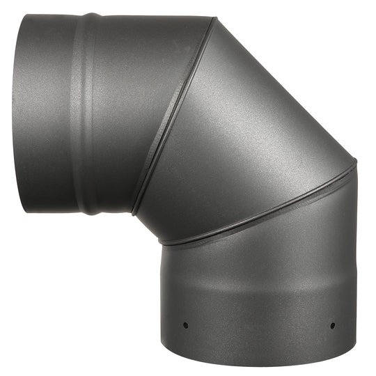 AllFuel HST 90 Degree Elbow for 6-Inch Diameter Single Wall Black Stove Pipe