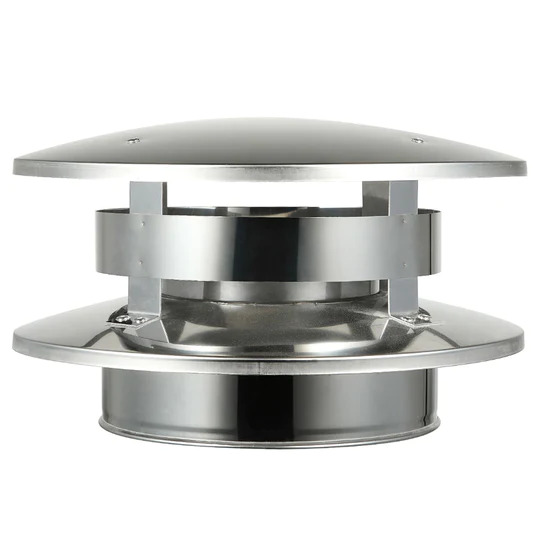 AllFuel HST Chimney Cap with Flat Top for 6-Inch Inner Diameter Chimney Pipe