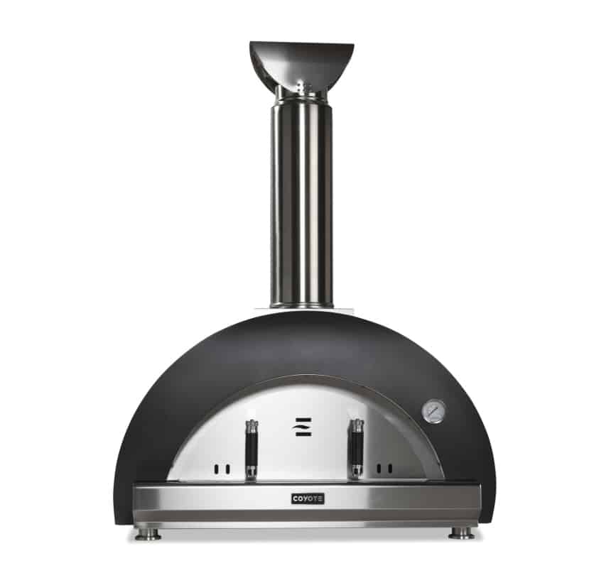 Coyote 40" Countertop Wood Burning Pizza Oven With 4-Piece Tool Set in Matte Black - C1PZ40WMB