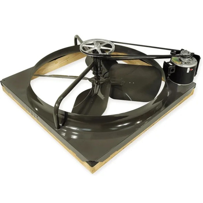 Triangle Fans  48" Whole House Fan with a 2-Speed, 1/2 HP, 115V, 1-Phase Open Drip Proof Motor, and Belt Drive