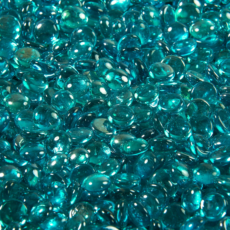 Aqua Marine Tempered Fire Glass Gems - CFG-AM