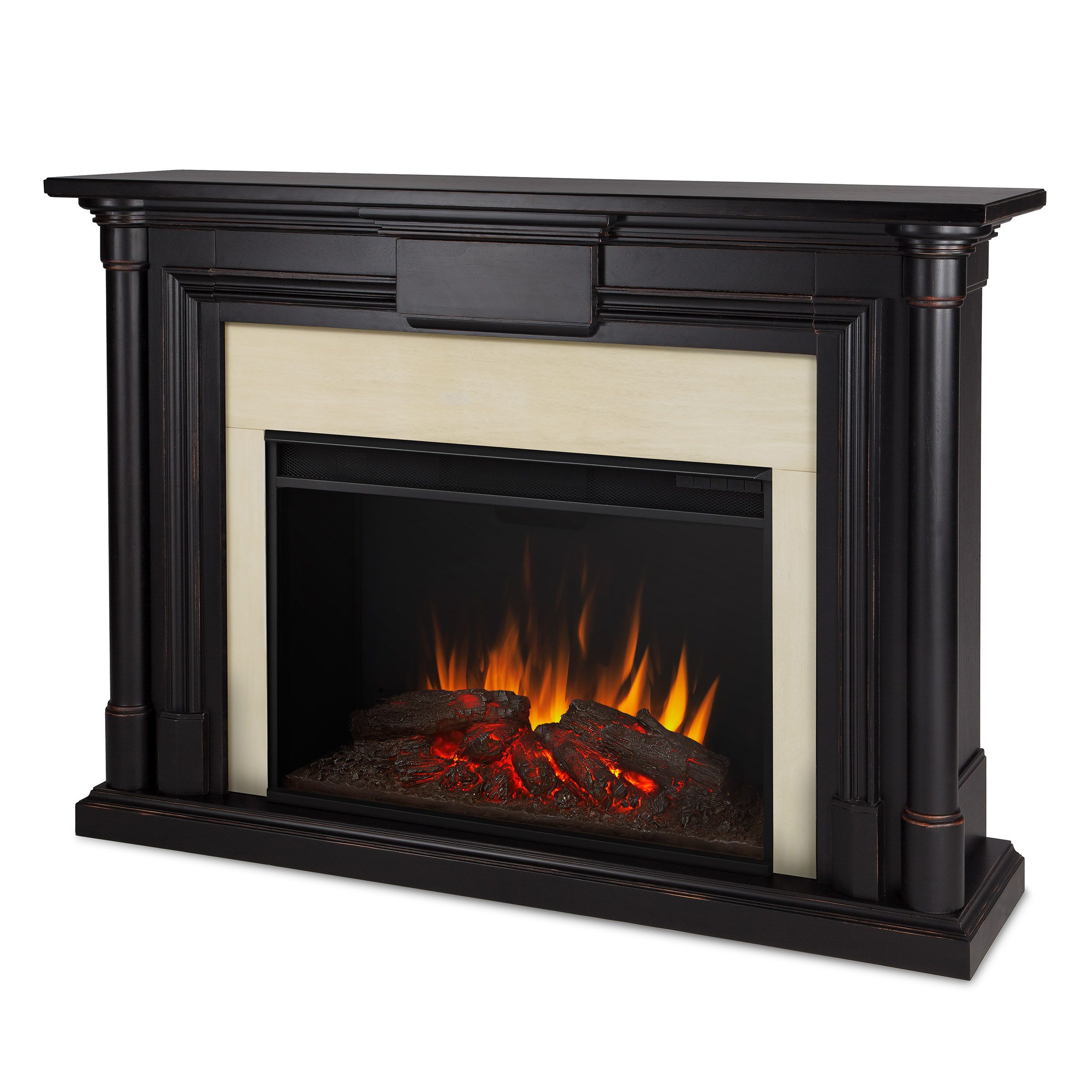 Real Flame Maxwell Grand Electric Fireplace in Blackwash - 8030E-BW