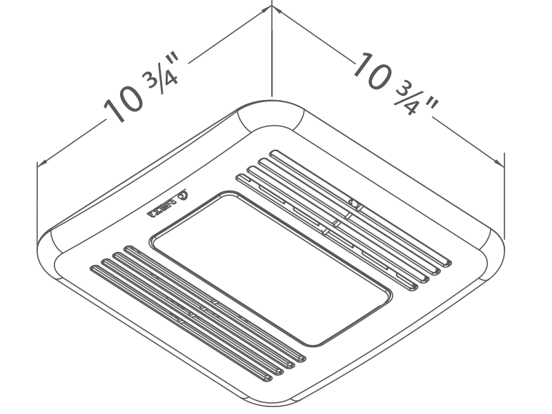 thumbnail image 2 of Delta Breez Integrity Series 80 CFM Ceiling Bathroom Exhaust Fan With 2 of 10