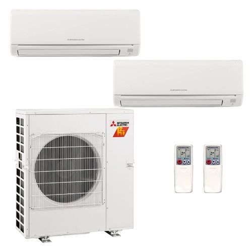 20,000 BTU Mitsubishi GXSeries 19.3 SEER2 Dual Zone Wall Mounted Mini