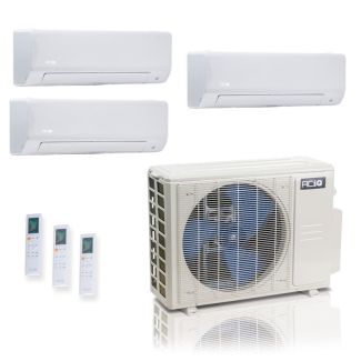 18,000 BTU 25.1 SEER2 ACiQ Standard 3-Zone Wall Mount Mini Split System | R454B | 230v - 6+9+9
