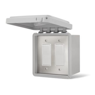 Infratech Dual Simple Switch Surface Mount Weatherproof With Electrical Box - 20A Max