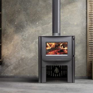 2,000 Sq Ft Wood Burning Stove with Blower & Pedestal EPA Certified by Breckwell - SW2.0 / B36T