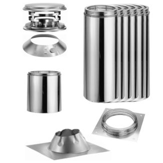 DuraVent 6in x 25ft Built-In Fireplace Chimney Kit - 6DT-KIT-25