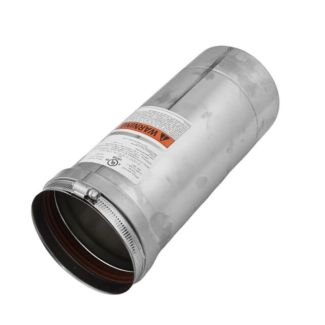Z-FLEX Single Wall Vent Pipe, 5 Inch Diameter, 24 Inch Length, Stainless Steel