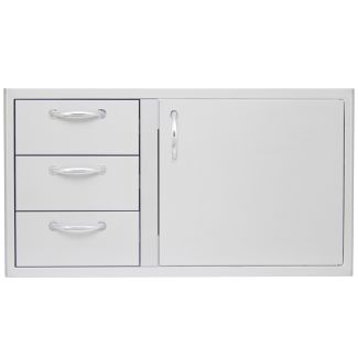 Blaze 39-Inch Stainless Steel Access Door & Triple Drawer Combo - BLZ-DDC-39-R