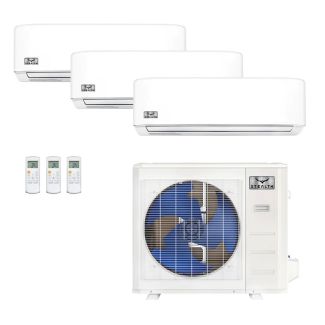 27,000 BTU Stealth DIYCOOL 23 SEER2 Tri Zone Mini Split Wall Mount Heat Pump System R454B | 230V - 12 + 12 + 12 - EZ-27Z-M3B / EZ-12W-MB-3