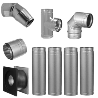 Comfortbilt 3-IN Horizontal Vent Kit With Vertical Rise - 3PVP-KCB-B / 3PVP-E90