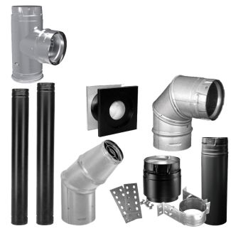 DuraVent 3-Inch Pellet Vent Pro Through The Wall and Up Vent Kit - 3PVP-VK2