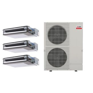 Mitsubishi 36,000 BTU SEZ-AD-Series 23 SEER2 3 Zone Concealed Duct Mini Split Heat Pump System - R454B | 230V - 12 + 12 + 12