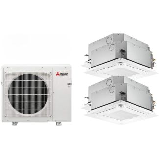 40,500 BTU Mitsubishi FX-Series 4-Zone Mini Split | 19.3 SEER2, R454B, 9k + 9k + 15k + 15k Units
