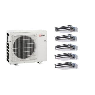 Mitsubishi 36,000 BTU SEZ-AD Series 19.2 SEER2 5 Zone Concealed Duct Mini Split Heat Pump System R454B | 230V 9 + 9 + 9 + 9 + 9