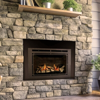 30-Inch Gas Insert for Fireplaces Direct Vent 17K BTU Includes Remote & Blower by Breckwell - BH2613I