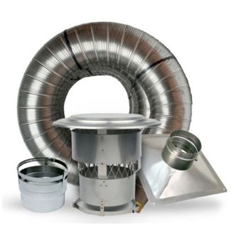 6" X 30' Insulated 316Ti SS Chimney Liner Kit For Fireplace Inserts - K5A630PI-S