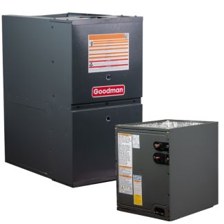 Goodman 1.5 Ton 80% AFUE 40,000 BTU Furnace and Coil System - Downflow/Horizontal - R32 - CAPTA1818A3 / GD9S800403AN