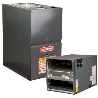 Goodman 1.5 Ton 80% AFUE 60,000 BTU Furnace and Coil System - Upflow/Horizontal - R32 - CHPTA1822A3 / GR9S800403AN