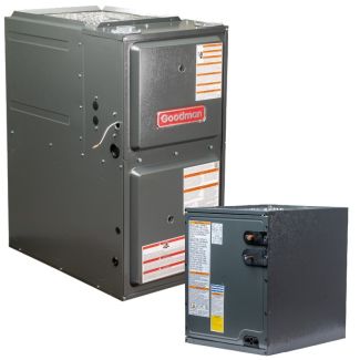 Goodman 2 Ton 92% AFUE 40,000 BTU Furnace and Coil System - Upflow - R32