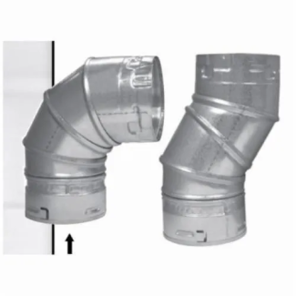 6M90 Metal-Fab 90 Degree Adjustable Elbow - 6" Diameter